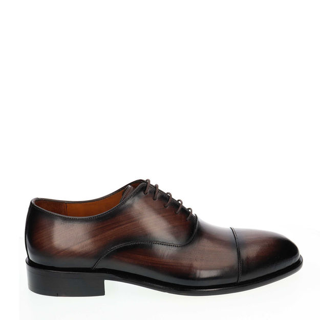 Slika Muške cipele Hanox 1026 brown hand painted