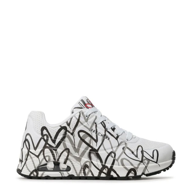 Slika Ženske patike Skechers Uno - Spread The Love white/black