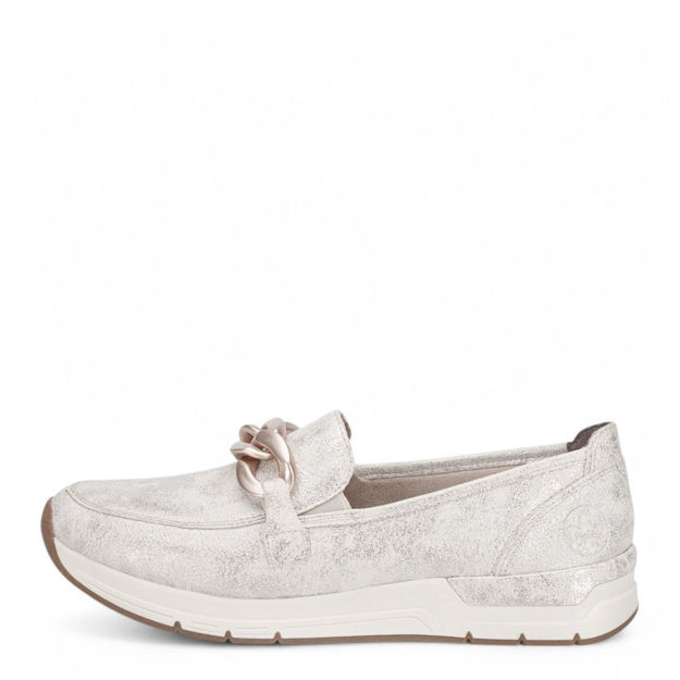 Slika Ženske mokasine Rieker 58944 beige/gold
